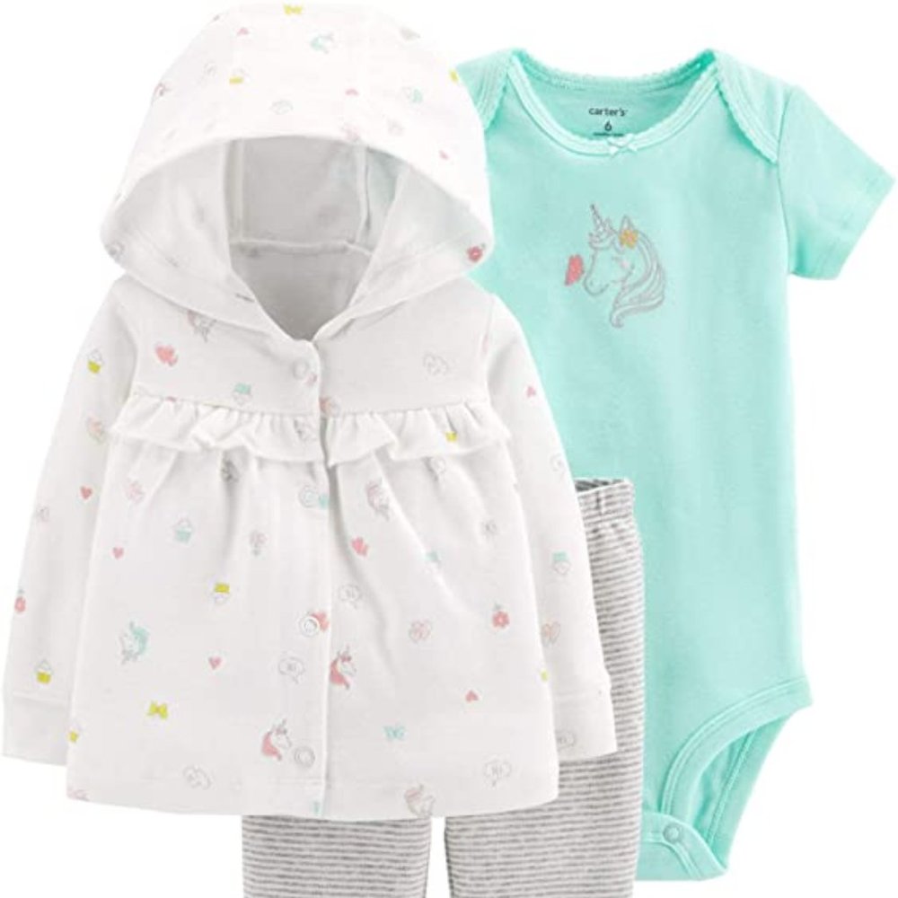 Carter's Baby Girls' Unicorn Cardigan Set